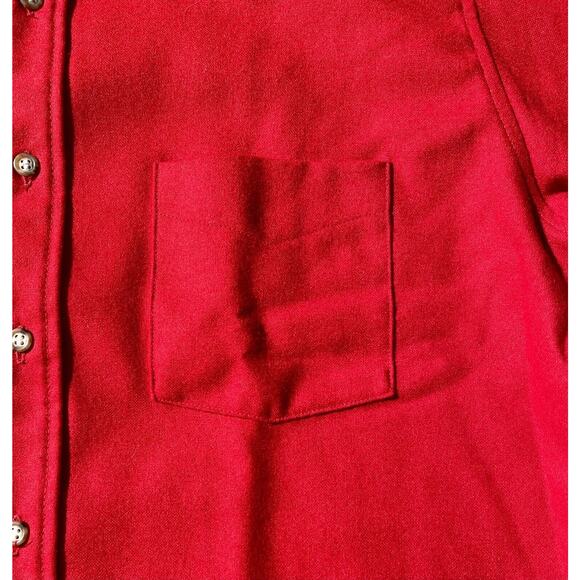Pendelton Pure Virgin Wool Men's Button Down Pocket Red Sz. L‎ USA Made - Picture 3 of 8